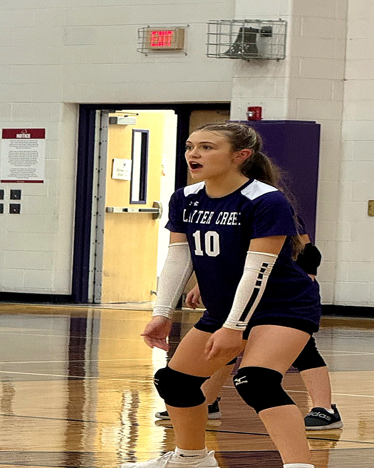 Jordan Young setting during volleyball match
